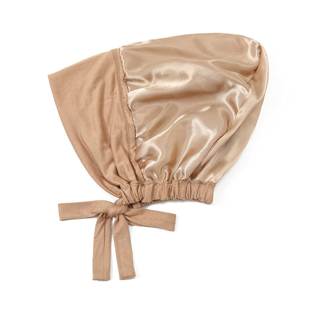 Lightweight Double Layered Satin-lined Undercap for Hijab - Comfortable and Breathable (MH023) - Image 12