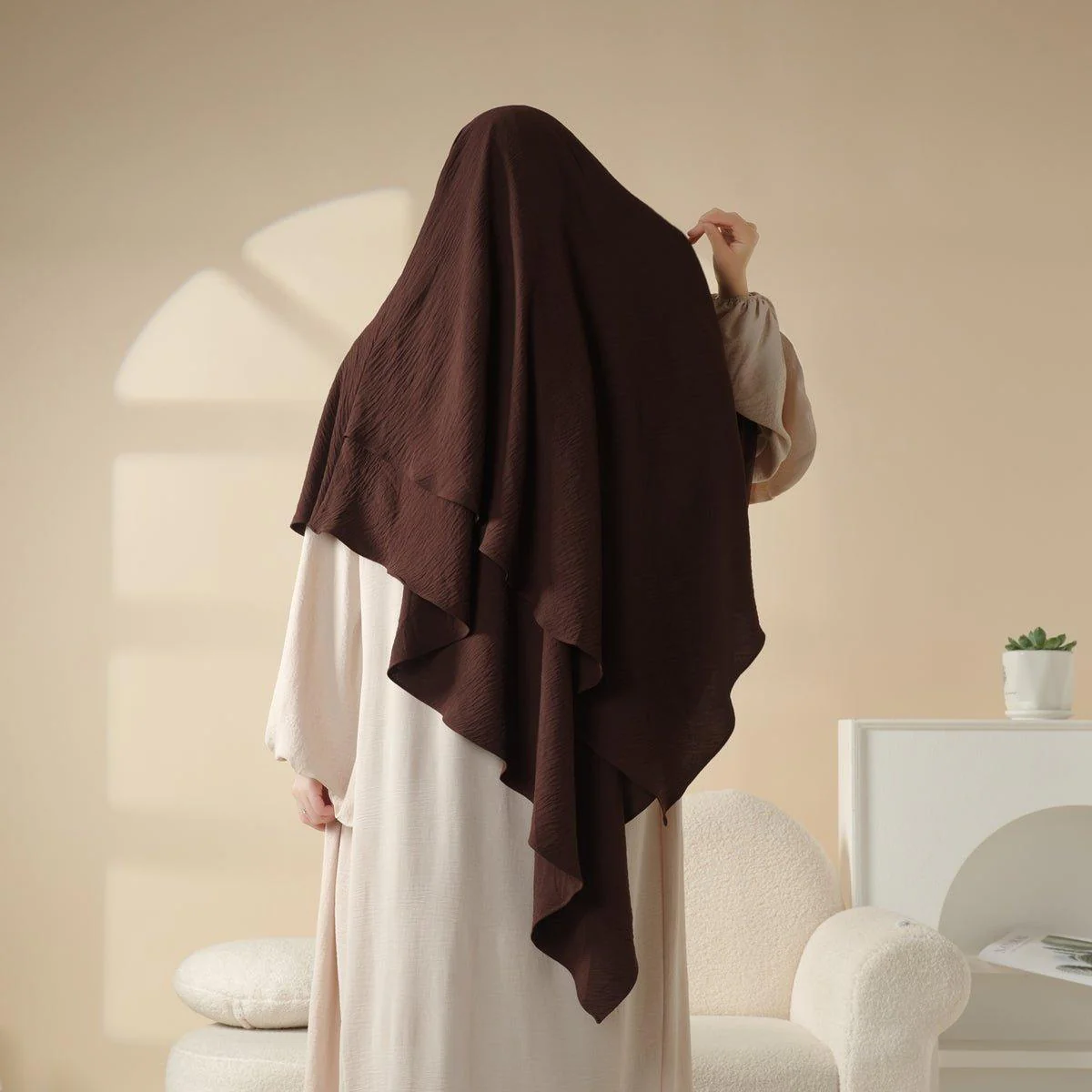 New Two-Layer Crepe Khimar (MK010) - Image 6