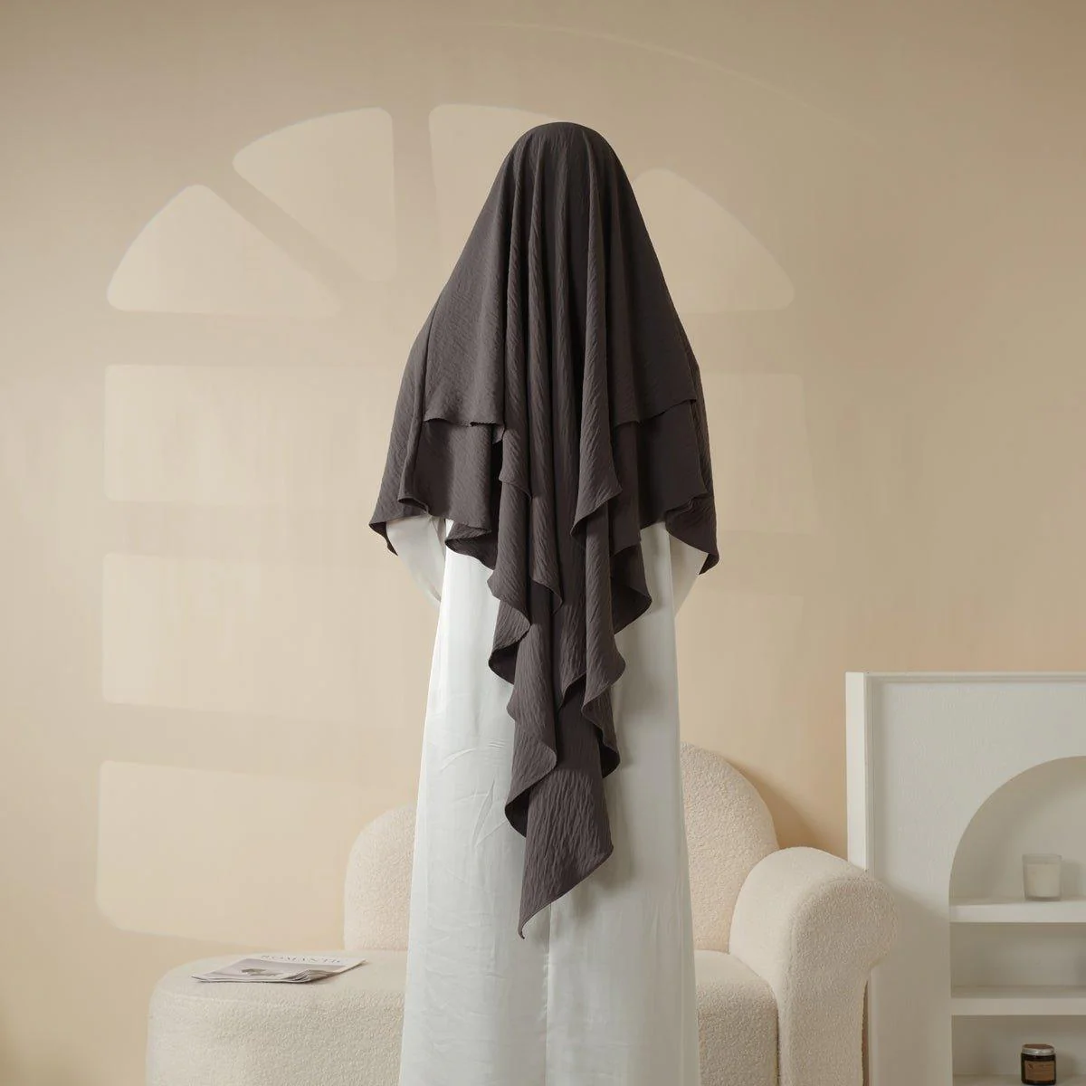 New Two-Layer Crepe Khimar (MK010) - Image 7