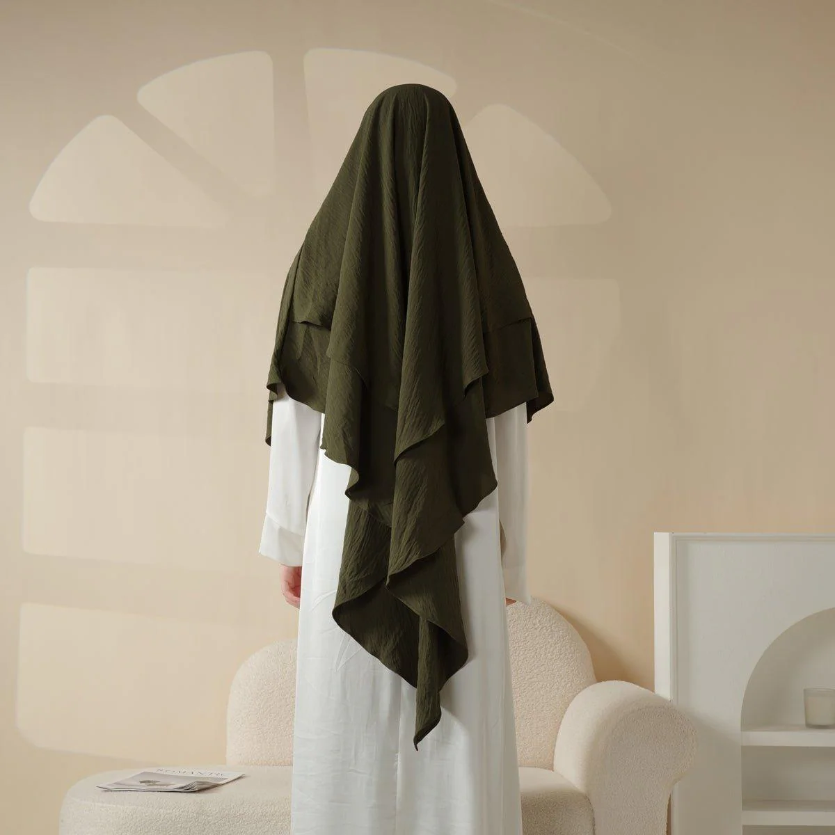 New Two-Layer Crepe Khimar (MK010) - Image 8