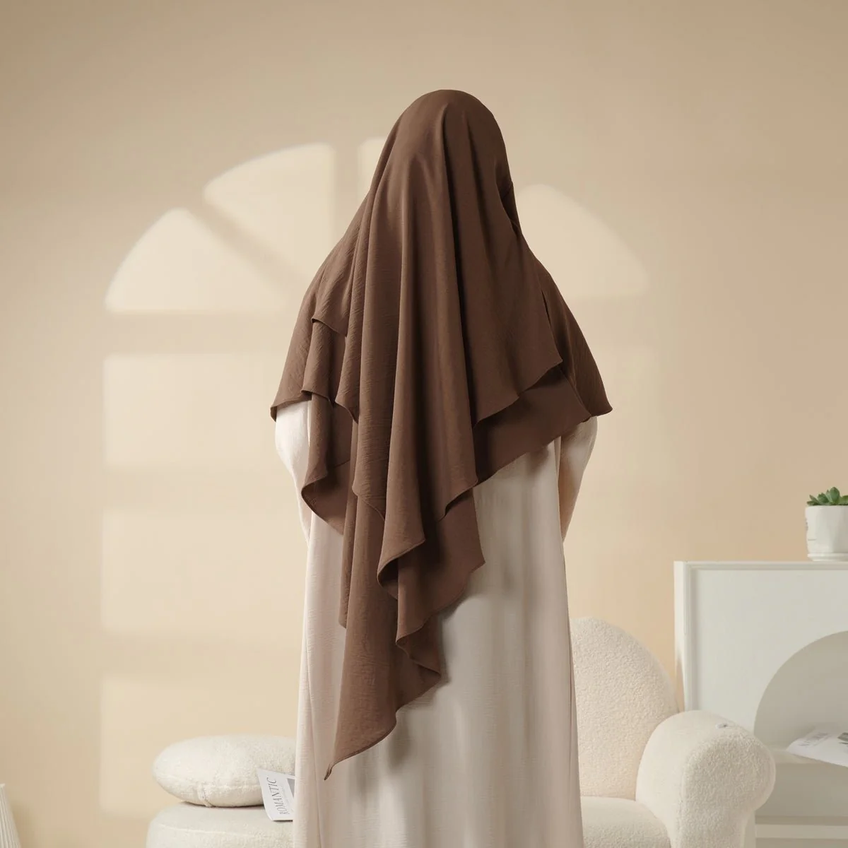 New Two-Layer Crepe Khimar (MK010) - Image 9