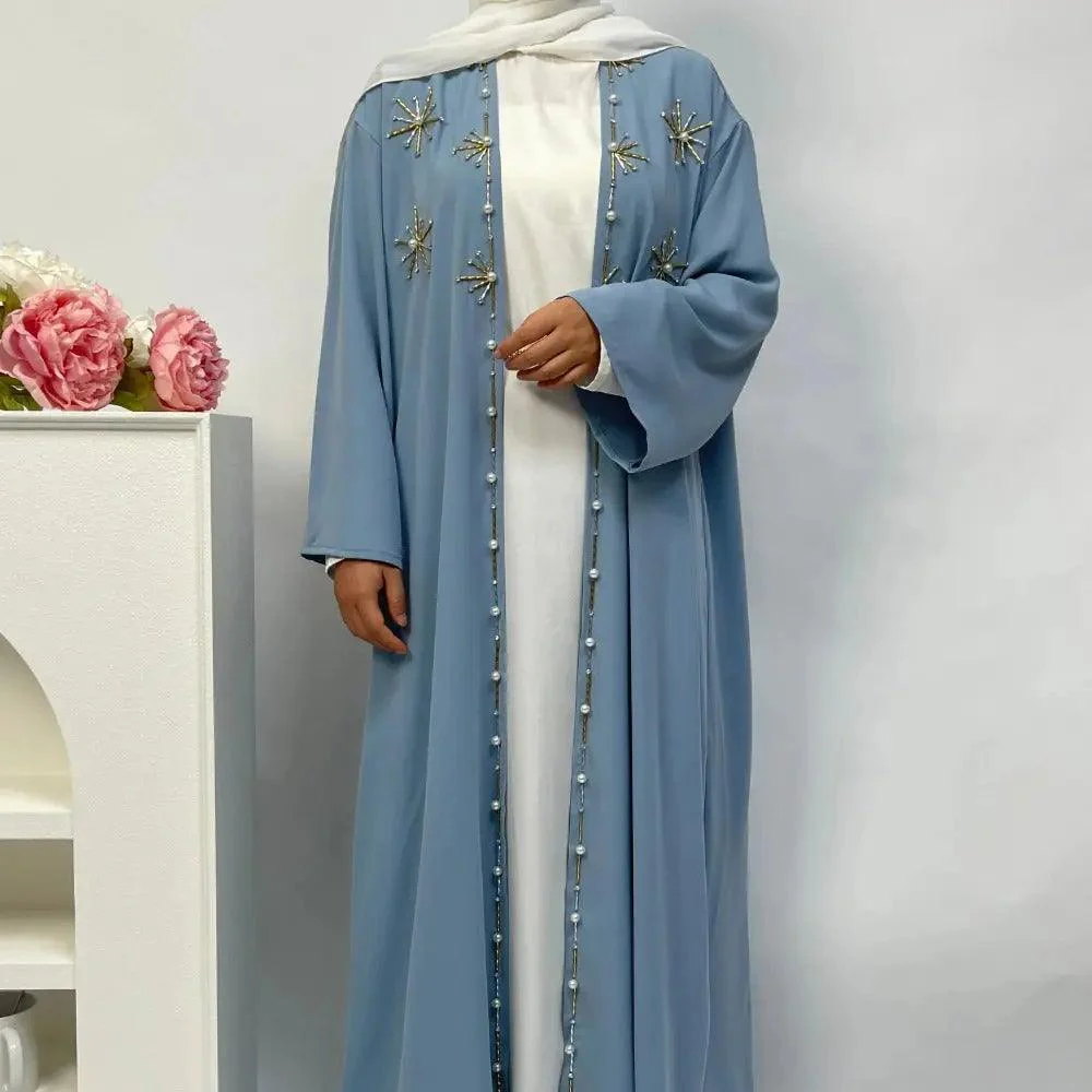 Nida Pearl 4-Piece Set Open Abaya (MOA012) - Image 8